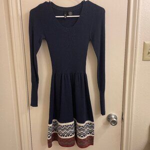 Ultra flirt Knit Dress with Small Tear (Repairable)  "S" Navy Blue